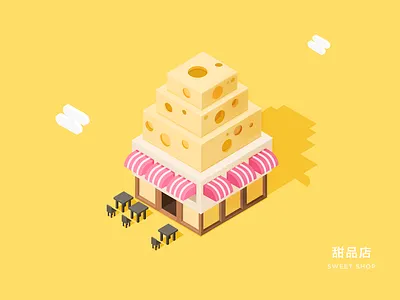 sweet shop 3d build c4d cake city shop sweet
