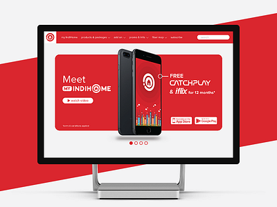 IndiHome Redesign Concept app branding concept fiber indihome indonesia logo mobile redesign ui ux website