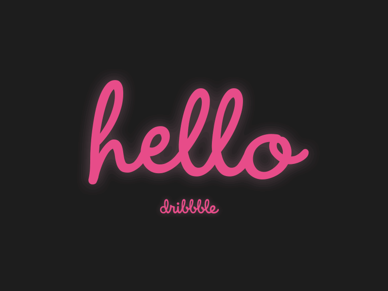 Example of Hello Dribbble