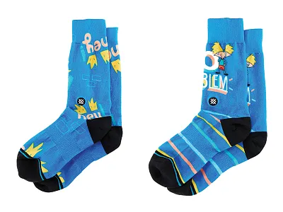 Hey Arnold Socks Pattern 90s apparel fashion hey arnold lucas jubb nick nickelodeon pattern retail socks