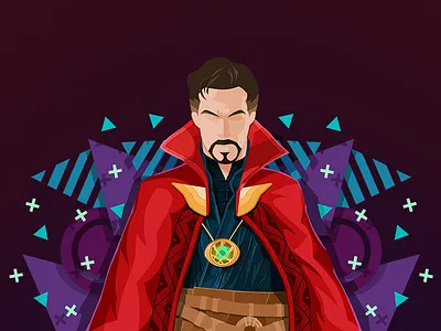 Doctor Strange #2 benedict cumberbatch character doctor strange dormammu flat design illustration marvel mcu superhero vector