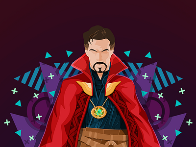 Doctor Strange #2 benedict cumberbatch character doctor strange dormammu flat design illustration marvel mcu superhero vector