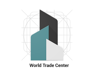 World Trade Center - Material Design Logo buildings center design google logo material materialize teal trade world