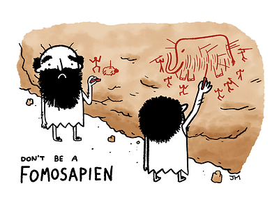 First Year Resolutions cartoon cavemen comic drawing illustration joke lol new year pun resolution