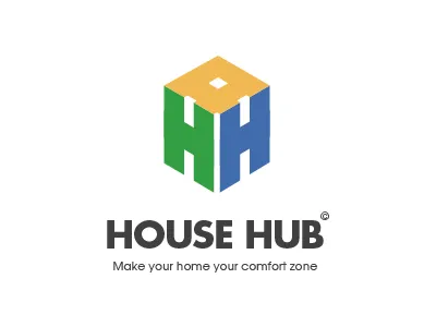 House Hub construction design flat freelance house hub logo lshazly lshazly.com renovation