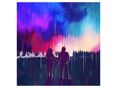 Together artwork cover cover art illustration lights lines music sky space