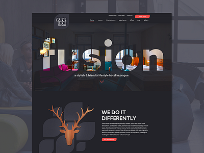 Hotel Fusion design funky travel user interface design web design