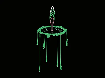 Candle candle creepy dark haunt light wax