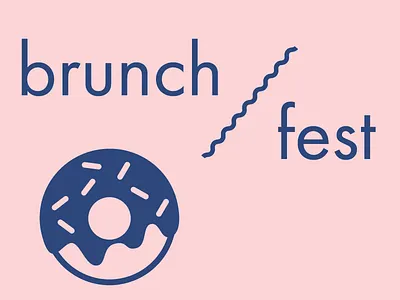 Brunchfest breakfast brunch donut invitation