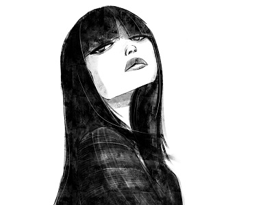 Bangs portrait woman