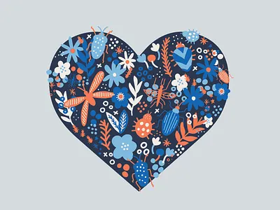 Love Bug graphic bugs cards design greeting cards heart illustration love pattern stationery