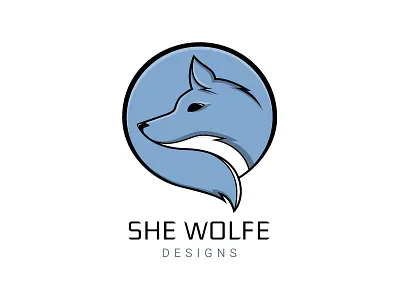 She Wolfe Designs branding designer logo personal personal branding personal logo rebrand tail wolf