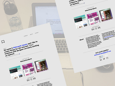 Portfolio refresh interface landing personal portfolio website