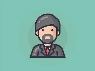 Businessman boss business businessman character icon illustration illustrator man people