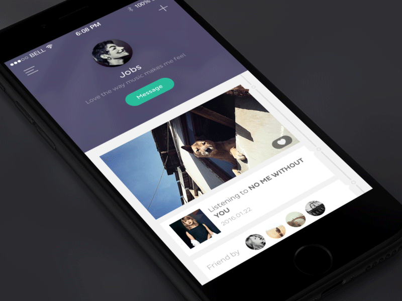 Message Interaction animation app interaction