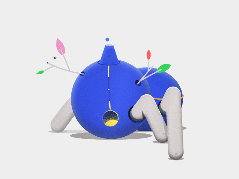 Le Futur 1.4 animation character animation character design charging design motion design resting robot romain loubersanes