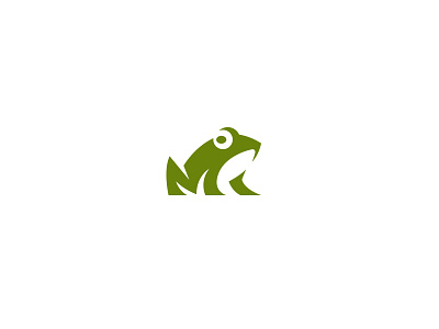 Frog 2 abstract character creative frog illustration kreatank logo mascot negative space toad