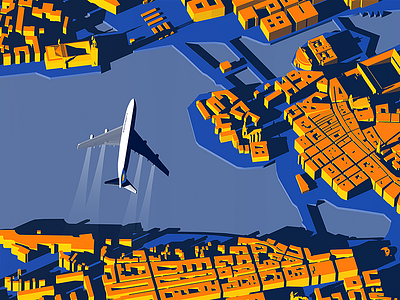 Lufthansa Destination Campaign - Stockholm Edition aircraft airplane airport illustration lufthansa stockolm