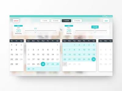 POS - Date Selector calendar date picker date range date selector dates range time time picker ui