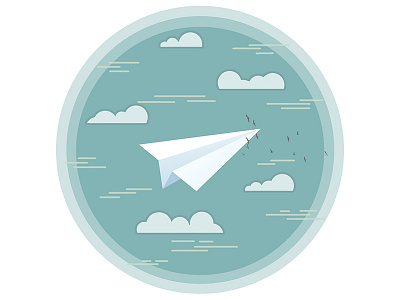 Paper Plane artwork flatdesign illustration plane simpleart