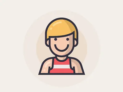 Runner character icon illustration illustrator man people runner