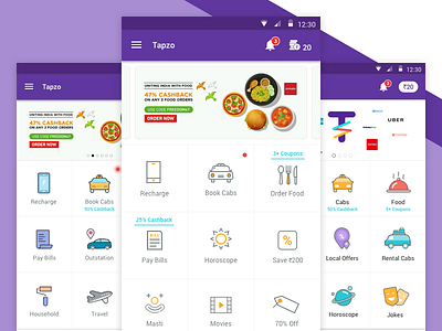 Explore screen alternatives android app grid icons option ui