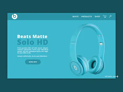MICROSITE BEATS beats blue headphones practice redesign web