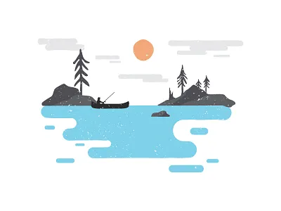 One Last Cast design fishing illustration