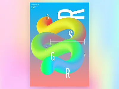 Abstract poster, msced 017 abstract blend colorful gradient msced type typography webpunk