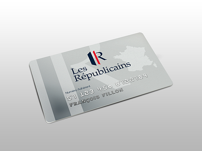 Les RéPublicain Card adherent brand branding card design france logo party political republican