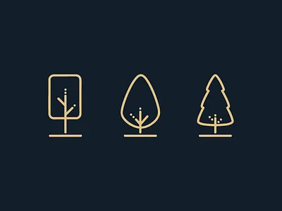 Tree Icons icon line minimal simplified tree