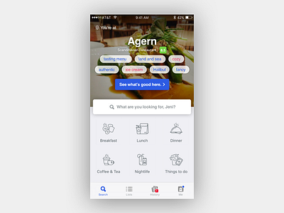 Weekend Design Challenge #2 app foursquare home ios location mobile promo content ui ux