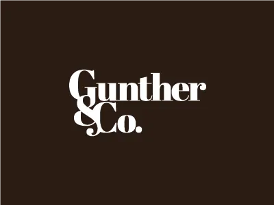 Gunther & Co. ampersand logo design logotype restaurant branding