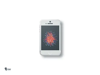 iPhone SE icon design flat icon iphone material se