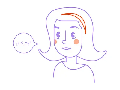 ┌( ಠ_ಠ)┘ avatar character icon illustration line personal selfie vector