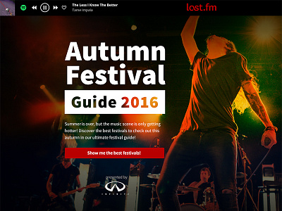 Festival Promo dark festival hot lastfm rock ui visual design