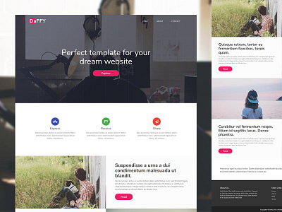 Daffy creative design landing page uiux web design website