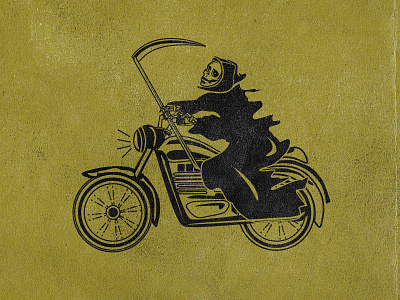 Brap cycle death death takes a vacation grim grim reaper illustration moto motorcycle reaper vector