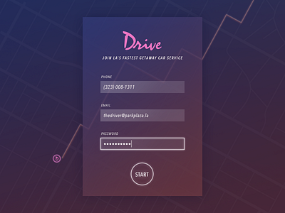 Daily UI 001 - Sign Up 001 avenir dailyui drive neon