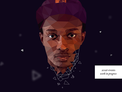ASAP illustration abstract branding dark event head illustration lines person polygon shapes triangle