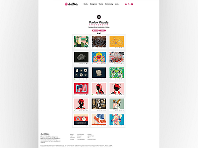 Dribbble UI design ui web