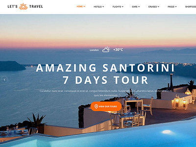 Let's Travel - Responsive Travel Booking Site WordPress Theme cruise flight hotel tour tourism travel travel booking theme travel wordpress theme traveling vacation