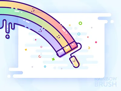 Rainbow Brush brenttton brush colorful illustration mbe rainbow