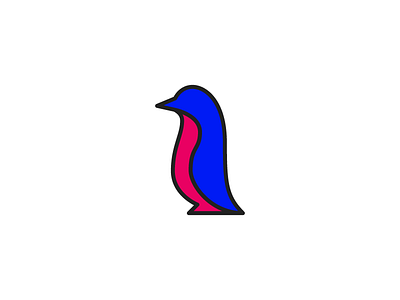 Penguin colorful flat minimalism penguin