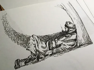 RVW Illustration illustration rip van winkle sketch