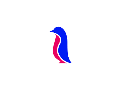 Penguin colorful flat minimalism penguin