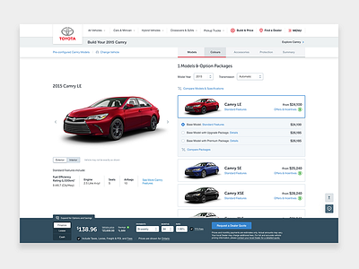 Build your Toyota automotive canada car design toyota ui ux web website