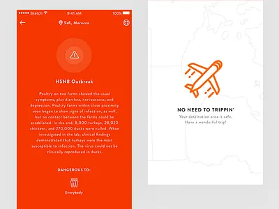 Trippin' App adventure app clean design ios mobile travel ui ux