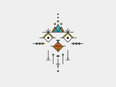 Geometry 1 character chicken design illustration lines vector