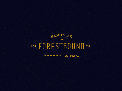 "Forestbound" - Typography camping design font illustration lettering logo outdoors retro supply text typography vintage